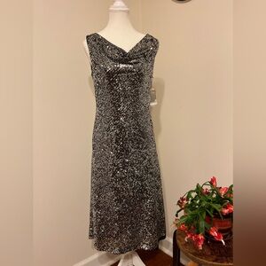 Stunning Black and Silver Cocktail Dress.